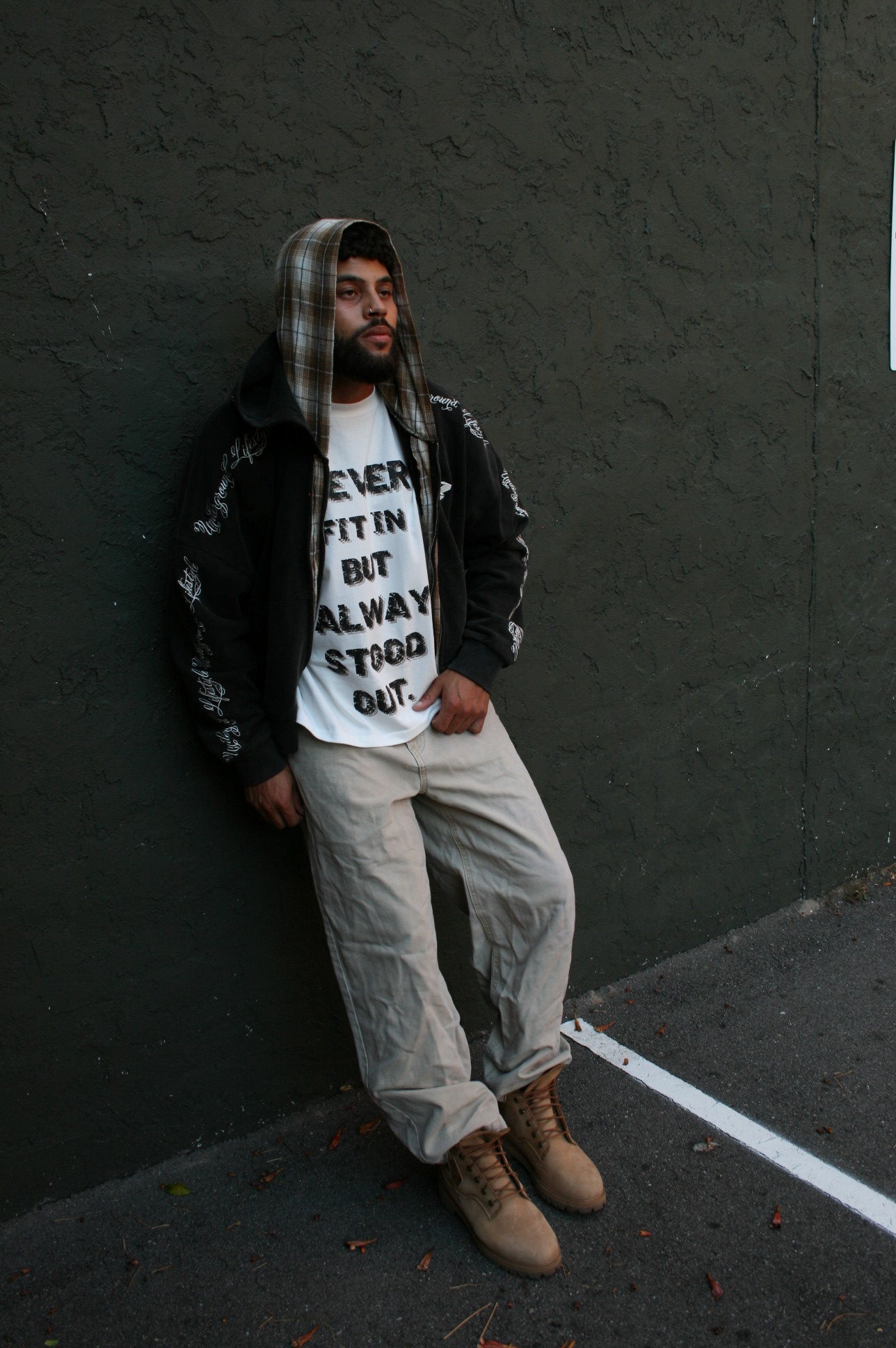 Double Hooded Flannel Zip-Up