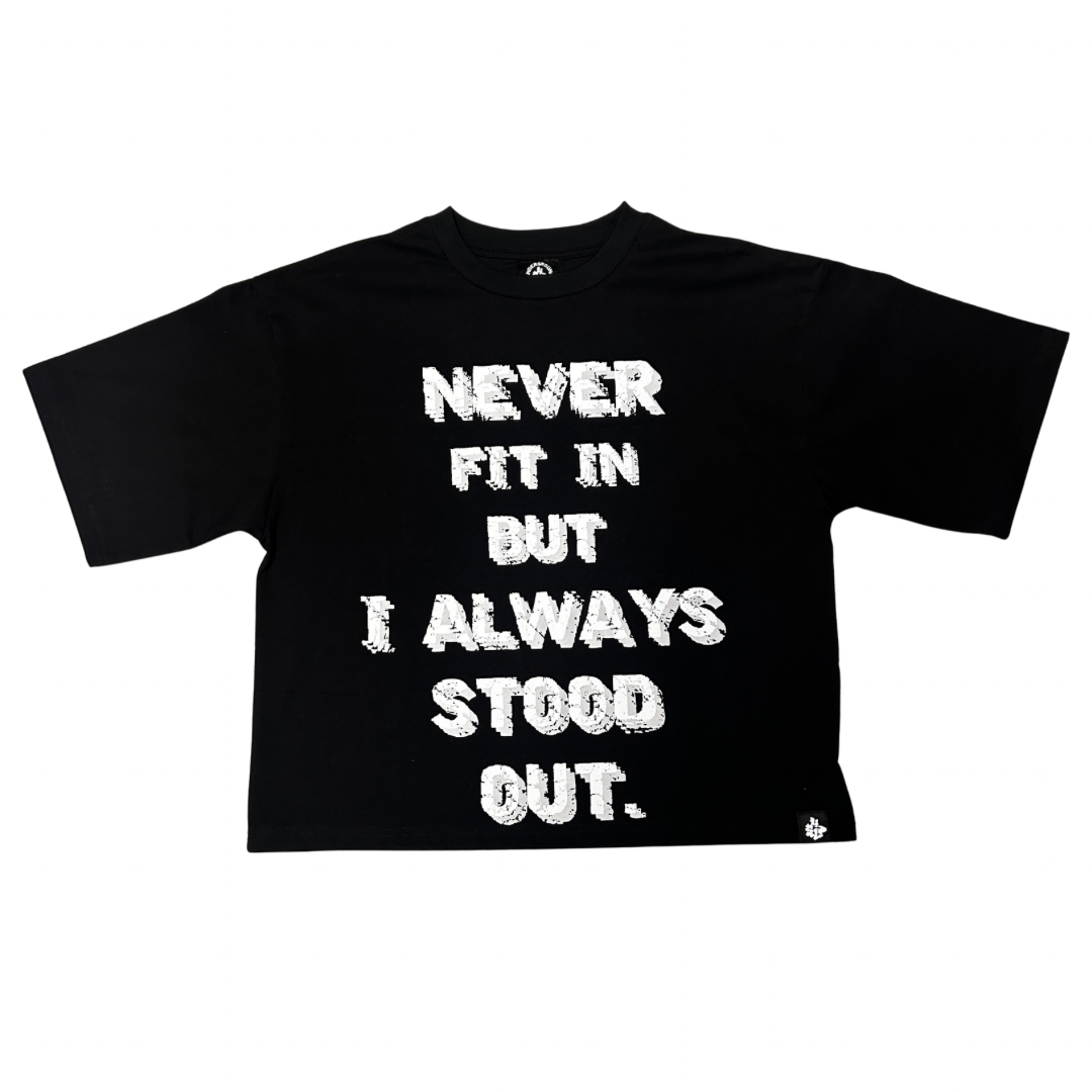 Black "Stand Out" Statement Tee