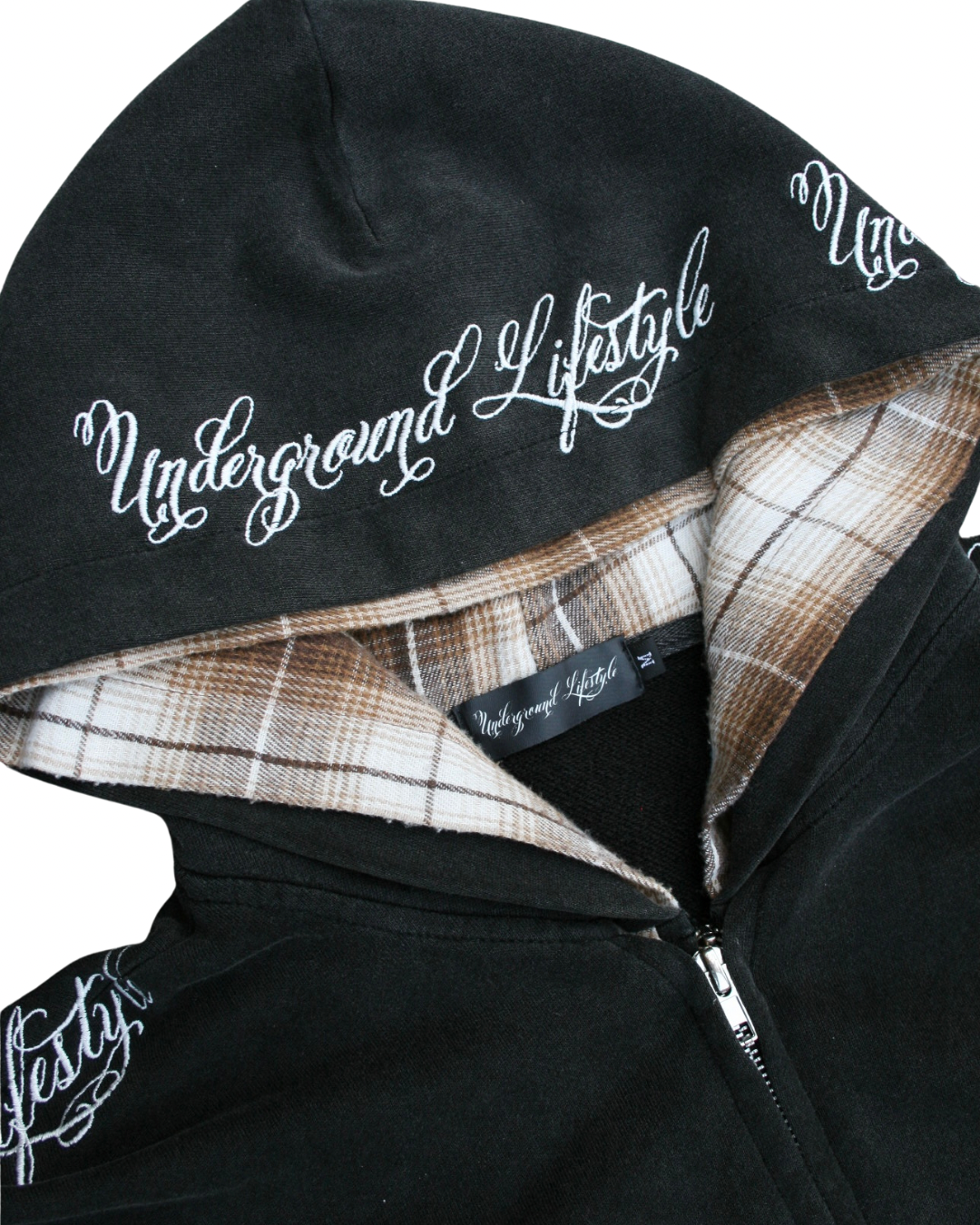 Double Hooded Flannel Zip-Up