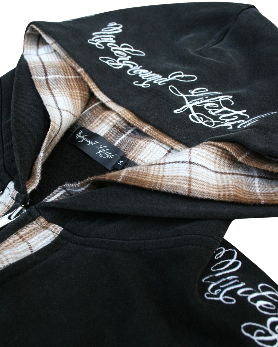Double Hooded Flannel Zip-Up
