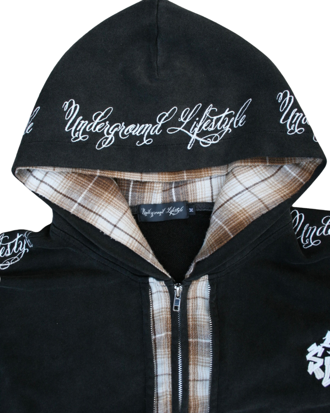 Double Hooded Flannel Zip-Up