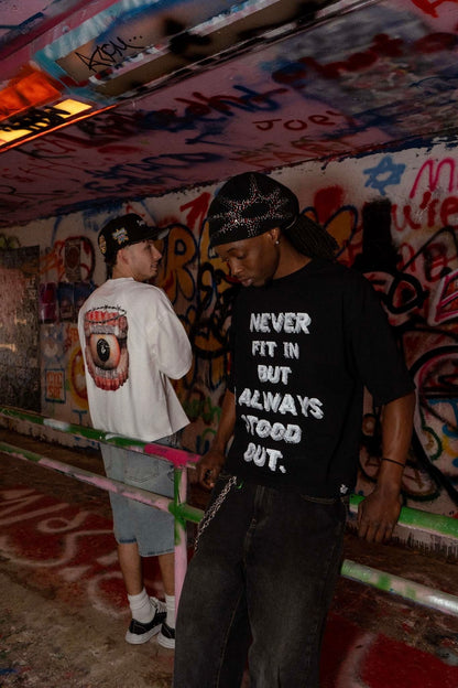 Black "Stand Out" Statement Tee