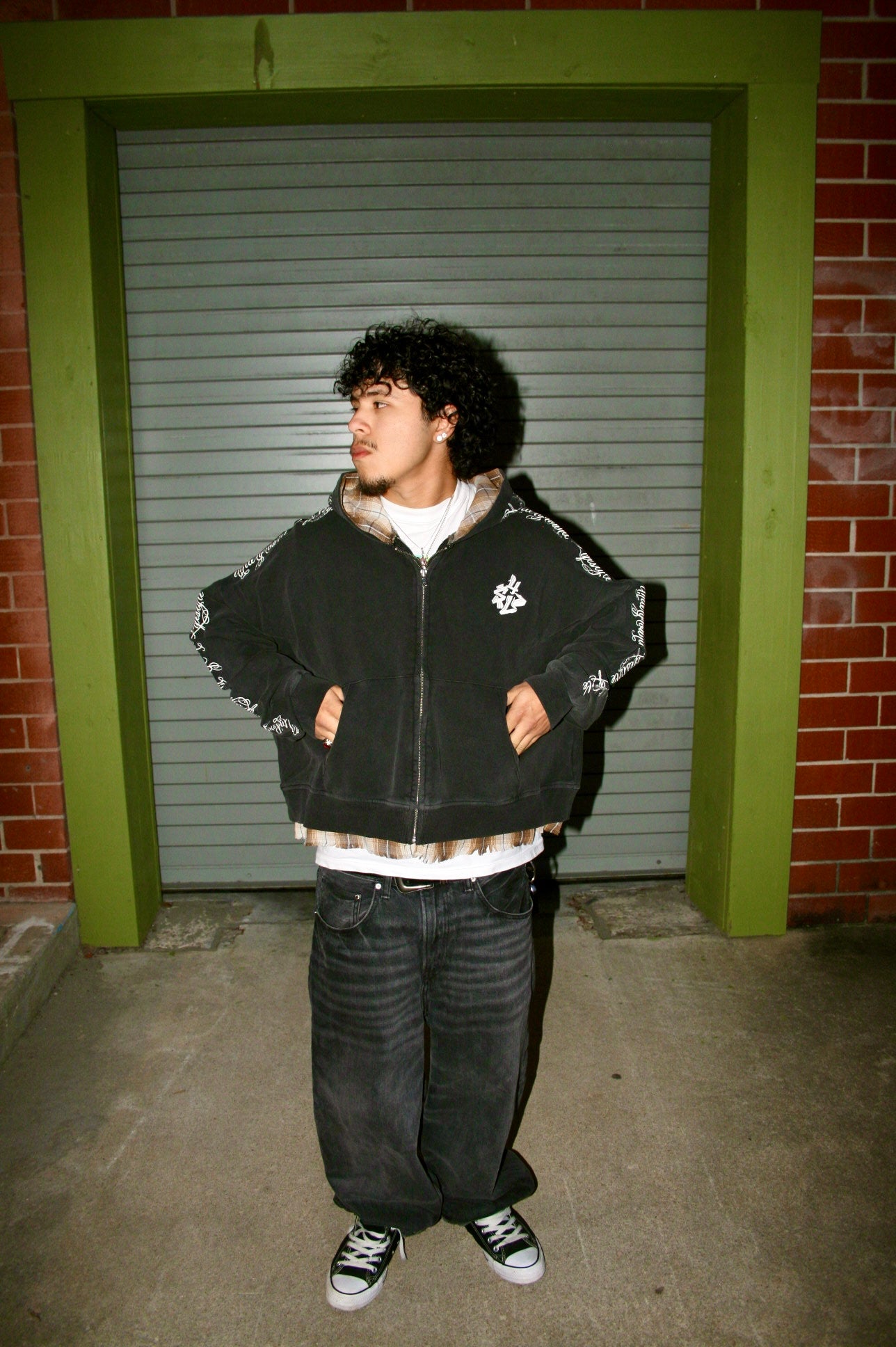 Double Hooded Flannel Zip-Up