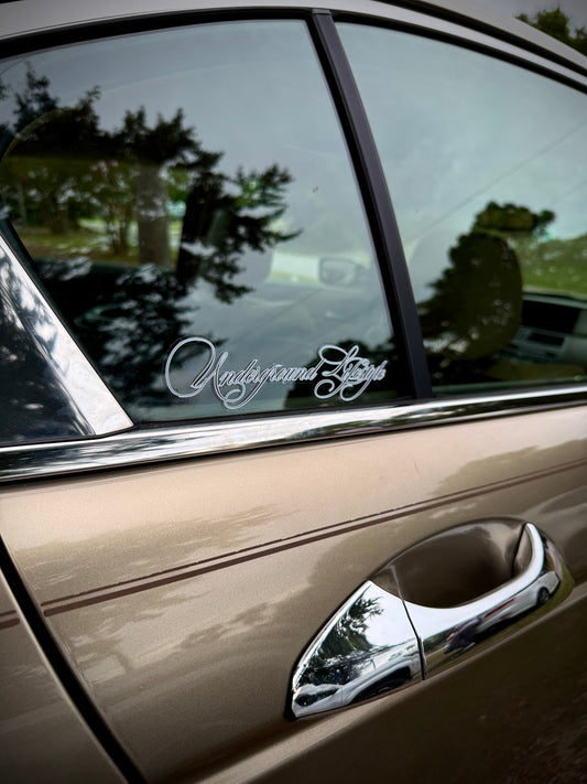 “Cursive” Window Sticker