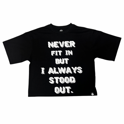 Black "Stand Out" Statement Tee