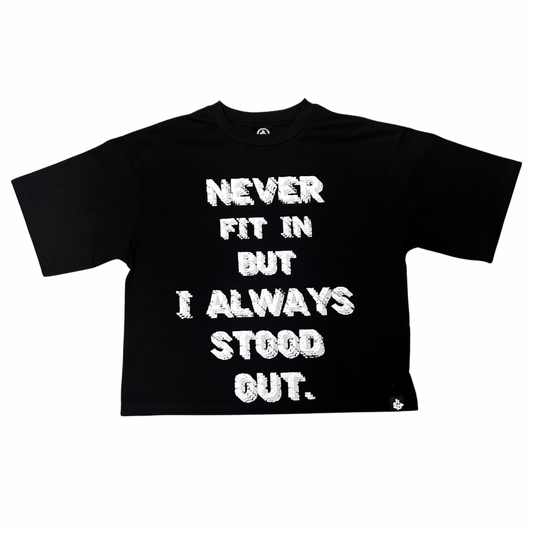 Black "Stand Out" Statement Tee